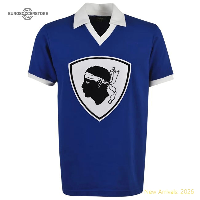 Bastia 1980s Retro Football Shirt-Vantage Point Soccer
